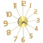 vidaXL Reloj de pared de metal dorado 50 cm vidaXL Reloj de pared de metal dorado 50 cm