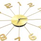 vidaXL Reloj de pared de metal dorado 50 cm vidaXL Reloj de pared de metal dorado 50 cm