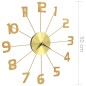 vidaXL Reloj de pared de metal dorado 50 cm vidaXL Reloj de pared de metal dorado 50 cm