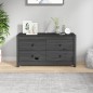 vidaXL Armario auxiliar de madera maciza de pino gris 100x40x54 cm vidaXL Armario auxiliar de madera maciza de pino gris 100x40x54 cm