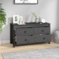 vidaXL Armario auxiliar de madera maciza de pino gris 100x40x54 cm vidaXL Armario auxiliar de madera maciza de pino gris 100x40x54 cm