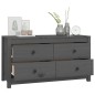 vidaXL Armario auxiliar de madera maciza de pino gris 100x40x54 cm vidaXL Armario auxiliar de madera maciza de pino gris 100x40x54 cm