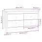 vidaXL Armario auxiliar de madera maciza de pino gris 100x40x54 cm vidaXL Armario auxiliar de madera maciza de pino gris 100x40x54 cm