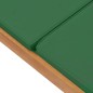 vidaXL Tumbona con cojín madera maciza de teca verde vidaXL Tumbona con cojín madera maciza de teca verde
