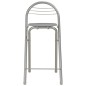 vidaXL Mesa y taburetes de cocina con estantes de madera y acero gris vidaXL Mesa y taburetes de cocina con estantes de madera y acero gris