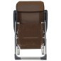 vidaXL Sillas de camping plegables reposapiés 2 uds textilene marrón vidaXL Sillas de camping plegables reposapiés 2 uds textilene marrón