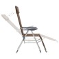 vidaXL Sillas de camping plegables reposapiés 2 uds textilene marrón vidaXL Sillas de camping plegables reposapiés 2 uds textilene marrón