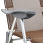 vidaXL Sillas de camping plegables reposapiés 2 uds textilene marrón vidaXL Sillas de camping plegables reposapiés 2 uds textilene marrón