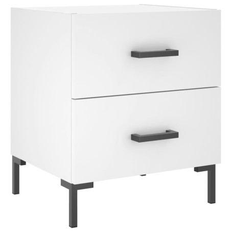 vidaXL Mesita de noche madera de ingeniería blanco 40x35x47,5 cm
