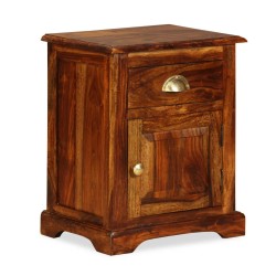 vidaXL Mesita de noche 40x30x50 cm madera maciza de sheesham