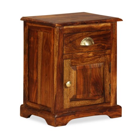 vidaXL Mesita de noche 40x30x50 cm madera maciza de sheesham