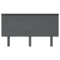 vidaXL Cabecero de cama madera maciza de pino gris 144x6x82,5 cm