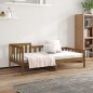vidaXL Sofá cama de madera maciza de pino marrón miel 80x200 cm vidaXL Sofá cama de madera maciza de pino marrón miel 80x200 cm