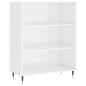 vidaXL Estantería madera de ingeniería blanco brillo 69,5x32,5x90 cm vidaXL Estantería madera de ingeniería blanco brillo 69,5x32,5x90 cm