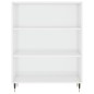 vidaXL Estantería madera de ingeniería blanco brillo 69,5x32,5x90 cm vidaXL Estantería madera de ingeniería blanco brillo 69,5x32,5x90 cm