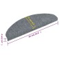 vidaXL Alfombrillas de escaleras autoadhesivas 5 uds gris 65x21x4 cm vidaXL Alfombrillas de escaleras autoadhesivas 5 uds gris 65x21x4 cm
