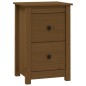 vidaXL Mesita de noche madera maciza de pino marrón miel 40x35x61,5 cm vidaXL Mesita de noche madera maciza de pino marrón miel 40x35x61,5 cm