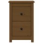 vidaXL Mesita de noche madera maciza de pino marrón miel 40x35x61,5 cm vidaXL Mesita de noche madera maciza de pino marrón miel 40x35x61,5 cm