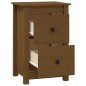 vidaXL Mesita de noche madera maciza de pino marrón miel 40x35x61,5 cm vidaXL Mesita de noche madera maciza de pino marrón miel 40x35x61,5 cm