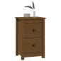 vidaXL Mesita de noche madera maciza de pino marrón miel 40x35x61,5 cm vidaXL Mesita de noche madera maciza de pino marrón miel 40x35x61,5 cm
