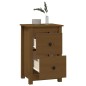 vidaXL Mesita de noche madera maciza de pino marrón miel 40x35x61,5 cm vidaXL Mesita de noche madera maciza de pino marrón miel 40x35x61,5 cm