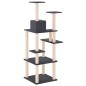 vidaXL Rascador para gatos con postes de sisal gris oscuro 153 cm vidaXL Rascador para gatos con postes de sisal gris oscuro 153 cm