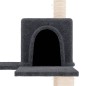 vidaXL Rascador para gatos con postes de sisal gris oscuro 153 cm vidaXL Rascador para gatos con postes de sisal gris oscuro 153 cm