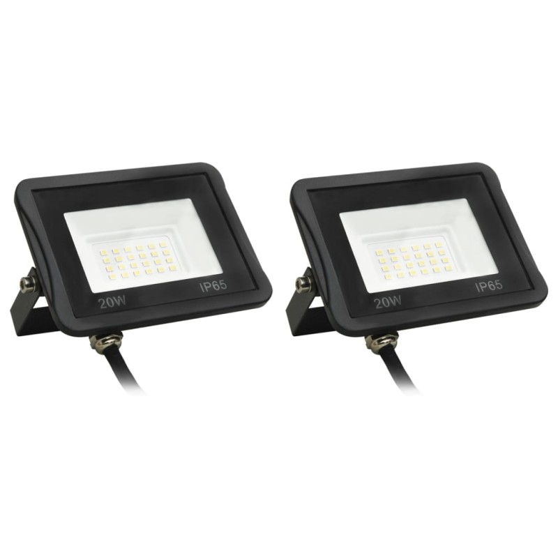 vidaXL Focos LED 20 W 2 unidades blanco frío vidaXL Focos LED 20 W 2 unidades blanco frío