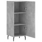 vidaXL Aparador de madera contrachapada gris hormigón 34,5x34x90 cm vidaXL Aparador de madera contrachapada gris hormigón 34,5x34x90 cm