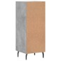 vidaXL Aparador de madera contrachapada gris hormigón 34,5x34x90 cm vidaXL Aparador de madera contrachapada gris hormigón 34,5x34x90 cm
