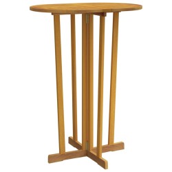 vidaXL Mesa de bar plegable madera maciza de teca 90x65x105 cm