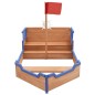 vidaXL Arenero en forma de barco pirata madera de abeto 190x94,5x101cm vidaXL Arenero en forma de barco pirata madera de abeto 190x94,5x101cm