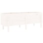 vidaXL Arriate elevado de jardín madera maciza pino blanco 160x50x57cm vidaXL Arriate elevado de jardín madera maciza pino blanco 160x50x57cm
