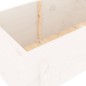 vidaXL Arriate elevado de jardín madera maciza pino blanco 160x50x57cm vidaXL Arriate elevado de jardín madera maciza pino blanco 160x50x57cm