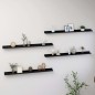 vidaXL Estantes de pared 4 unidades negro 100x9x3 cm vidaXL Estantes de pared 4 unidades negro 100x9x3 cm