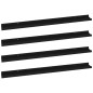 vidaXL Estantes de pared 4 unidades negro 100x9x3 cm vidaXL Estantes de pared 4 unidades negro 100x9x3 cm