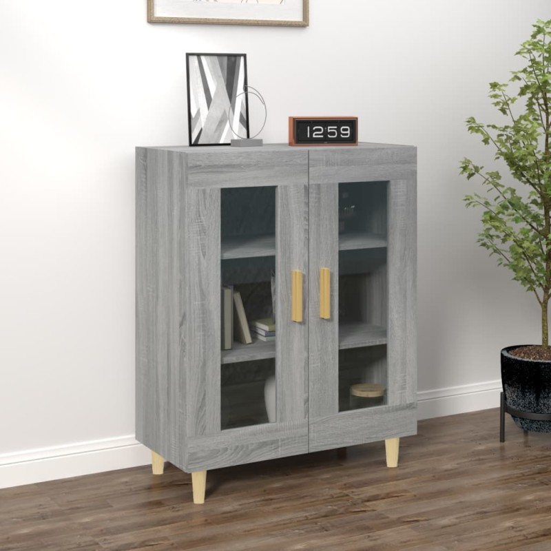 vidaXL Aparador de madera de ingeniería gris Sonoma 69,5x34x90 cm vidaXL Aparador de madera de ingeniería gris Sonoma 69,5x34x90 cm