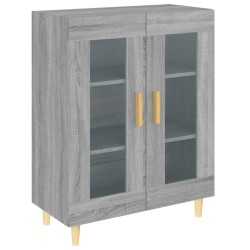 vidaXL Aparador de madera de ingeniería gris Sonoma 69,5x34x90 cm