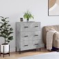 vidaXL Aparador de madera de ingeniería gris hormigón 69,5x34x90 cm vidaXL Aparador de madera de ingeniería gris hormigón 69,5x34x90 cm
