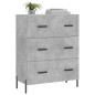 vidaXL Aparador de madera de ingeniería gris hormigón 69,5x34x90 cm vidaXL Aparador de madera de ingeniería gris hormigón 69,5x34x90 cm