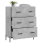 vidaXL Aparador de madera de ingeniería gris hormigón 69,5x34x90 cm vidaXL Aparador de madera de ingeniería gris hormigón 69,5x34x90 cm