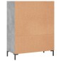 vidaXL Estantería madera de ingeniería gris hormigón 69,5x32,5x90 cm vidaXL Estantería madera de ingeniería gris hormigón 69,5x32,5x90 cm