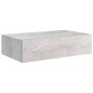 vidaXL Estante de pared con cajón MDF gris hormigón 40x23,5x10 cm vidaXL Estante de pared con cajón MDF gris hormigón 40x23,5x10 cm