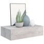 vidaXL Estante de pared con cajón MDF gris hormigón 40x23,5x10 cm vidaXL Estante de pared con cajón MDF gris hormigón 40x23,5x10 cm