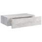 vidaXL Estante de pared con cajón MDF gris hormigón 40x23,5x10 cm vidaXL Estante de pared con cajón MDF gris hormigón 40x23,5x10 cm