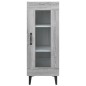 vidaXL Aparador de madera contrachapada gris Sonoma 34,5x34x90 cm vidaXL Aparador de madera contrachapada gris Sonoma 34,5x34x90 cm