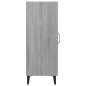 vidaXL Aparador de madera contrachapada gris Sonoma 34,5x34x90 cm vidaXL Aparador de madera contrachapada gris Sonoma 34,5x34x90 cm