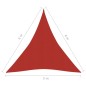vidaXL Toldo de vela HDPE rojo 160 g/m² 5x6x6 m