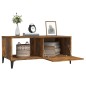 vidaXL Mesa de centro madera contrachapada roble ahumado 90x50x40 cm vidaXL Mesa de centro madera contrachapada roble ahumado 90x50x40 cm