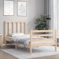 vidaXL Estructura de cama con cabecero madera maciza 100x200 cm vidaXL Estructura de cama con cabecero madera maciza 100x200 cm